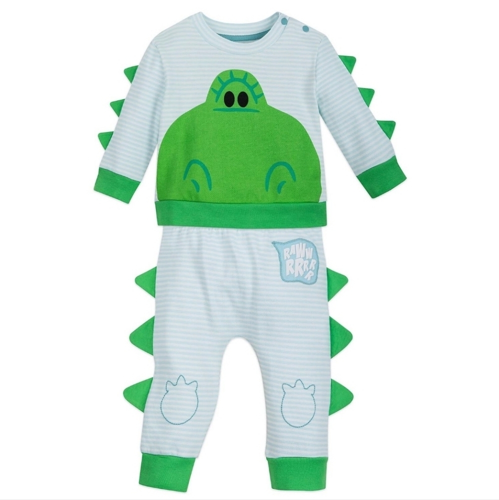Disney Baby Toy Story Rex Knit Top and Pants Set Size 0-3 Months EUC - Picture 1 of 5
